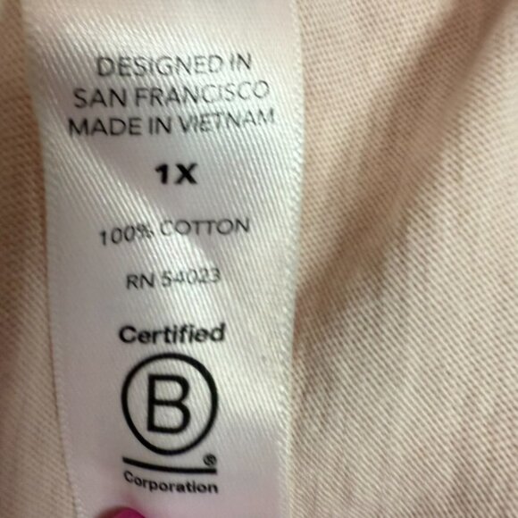 Athleta Short Sleeve Crewneck T Shirt Women 1X Pink Activewear Stretch Casual - Picture 5 of 6